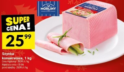 Szynka konserwowa Morliny, 1 kg promocja w Twój Market