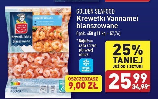 Krewetki vannamei blanszowane Golden seafood promocja