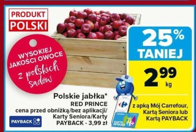 Jabłka Polskie RED PRINCE promocja w Carrefour Market