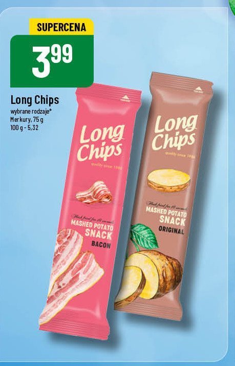 Chipsy original Long chips promocja