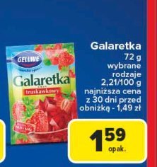 Galaretka truskawkowa Gellwe promocja w Carrefour