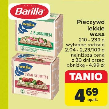 Pieczywo z błonnikiem Wasa promocja