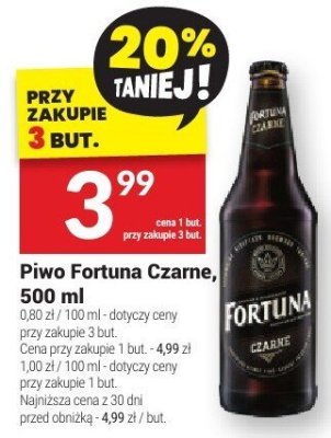 Piwo Fortuna Czarne 500ml promocja w Twój Market