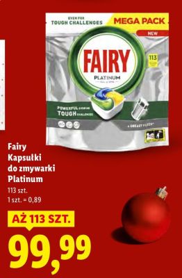Kapsułki do zmywarki Fairy Platinum promocja w Lidl
