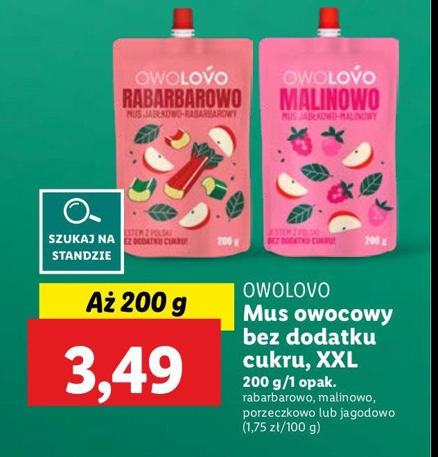 Mus jabłkowo-jagodowy Owolovo promocja