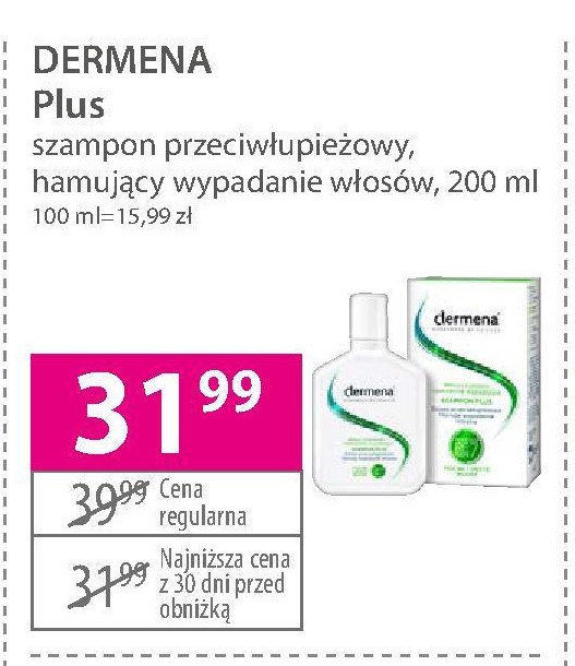 Szampon przeciw艂upiezowy DERMENA PLUS promocja