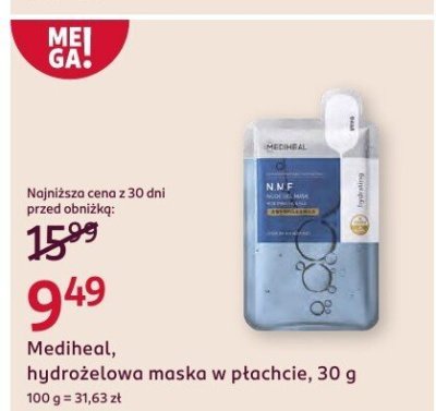 Maska w płachcie hydrożelowa Mediheal 30 g promocja w Rossmann