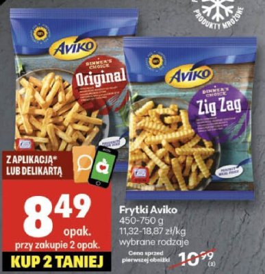 Frytki Aviko Zig Zag 450-750g promocja w Delikatesy Centrum