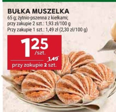 Bułka muszelka żytnio-pszenna z kiełkami promocja w Stokrotka