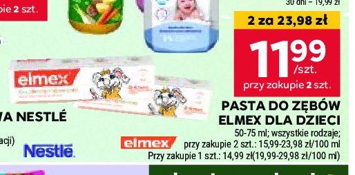 Pasta do zębów Elmex junior promocja