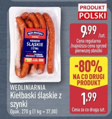 Kiełbaski śląskie z grilla promocja w Aldi