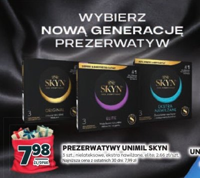 Prezerwatywy Unimil SKYN nielateксowe, ekstra nawilżone, elite promocja w Stokrotka