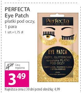 Płatki pod oczy glitterowe złote Perfecta eye patch promocja