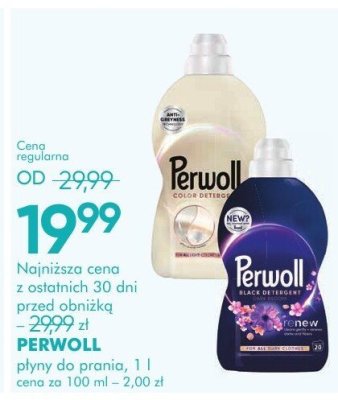 Płyn do prania PERWOLL, 1 l promocja w Super-Pharm