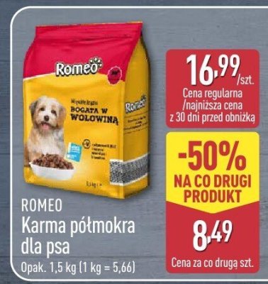 Karma półmokra dla psa  promocja w Aldi