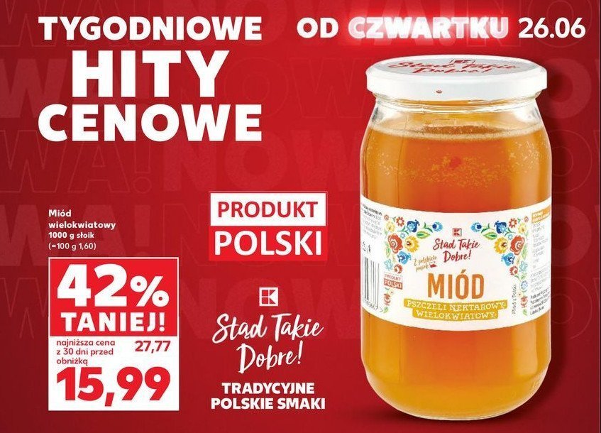Miód wielokwiatowy K-classic stąd takie dobre! promocja w Selgros