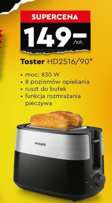 Toster Philips HD2516/90 promocja w Biedronka