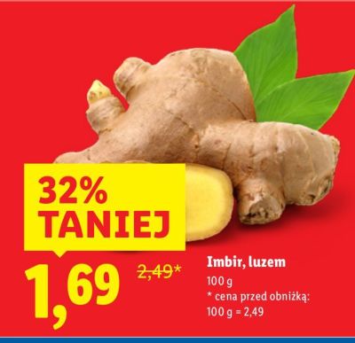 Imbir luzem Lidl promocja w Lidl