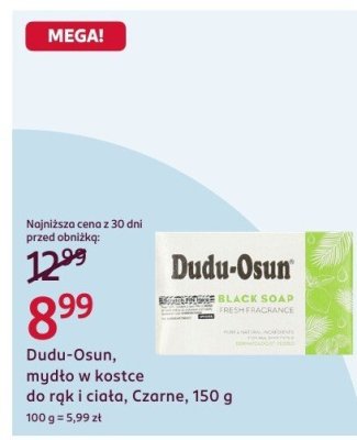 Mydło w kostce, Czarne, 150 g promocja w Rossmann