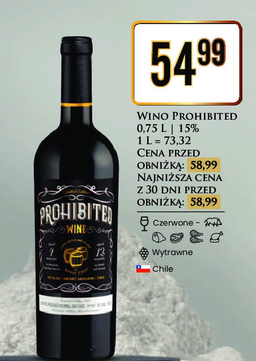 Wino Prohibited promocja w Dino