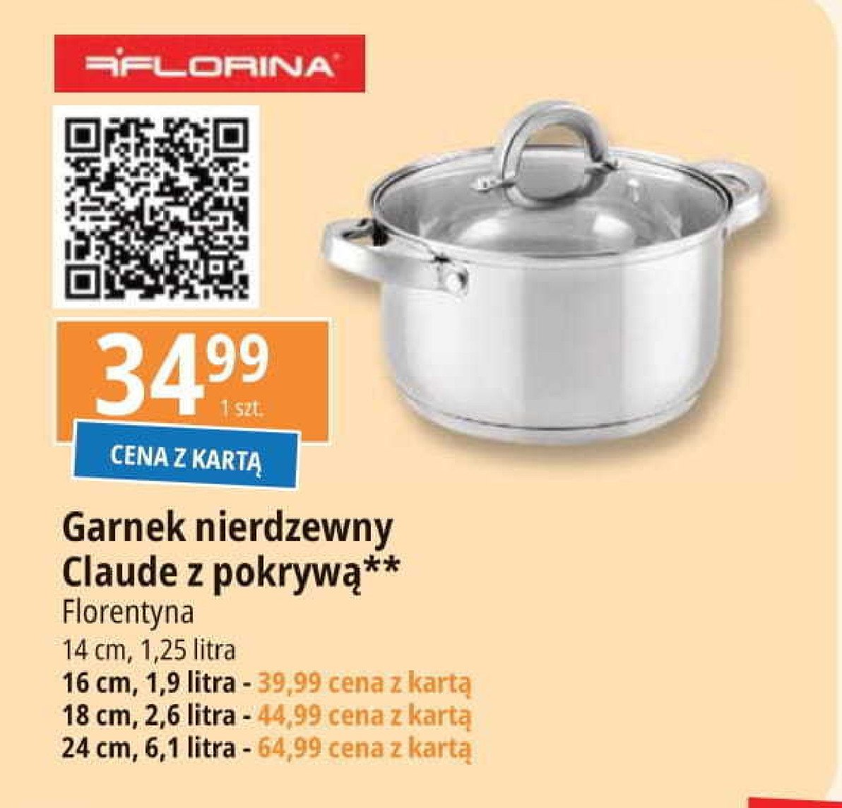 Garnek claude 24 cm Florina (florentyna) promocja