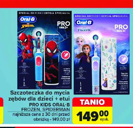 Szczoteczka do zębów z etui spiderman ORAL-B PRO 3 promocja