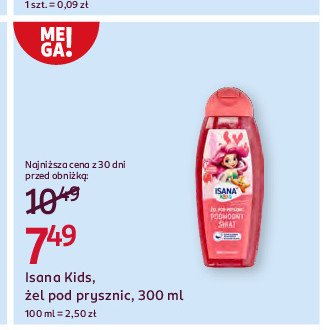 Żel pod prysznic magic glitter Isana kids promocja w Rossmann