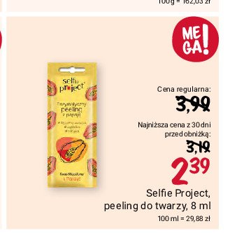 Peeling do twarzy z papają Selfie project promocja