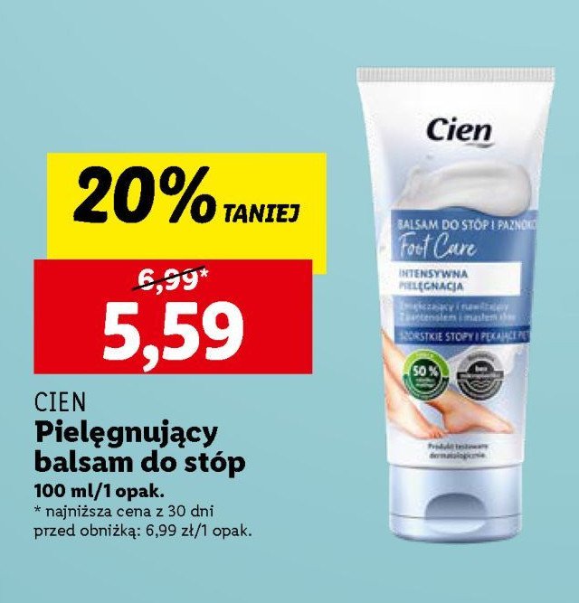 Krem do stóp total care Cien promocja w Lidl