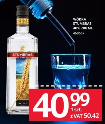 Wódka Stumbras 40% 700 ml promocja w Selgros