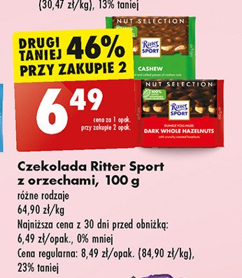 Czekolada cashew Ritter sport promocja