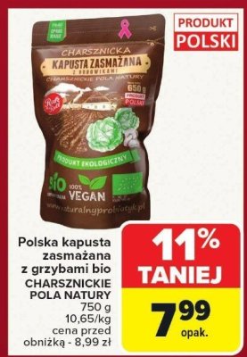 Polska kapusta zasmażana z grzybami bio Charsznickie Pola Natury promocja w Carrefour Market