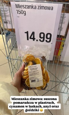 Mieszanka zimowa: suszona pomarańcza, cynamon anyż, goździki promocja w Dino