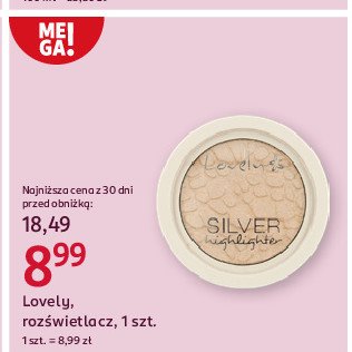 Rozświetlacz do twarzy o ciepłym odcieniu Lovely gold highlighter promocja w Rossmann