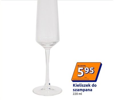 Kieliszek do szampana promocja w Action