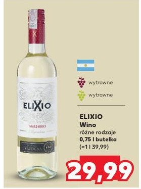 Wino Elixio chardonnay promocja