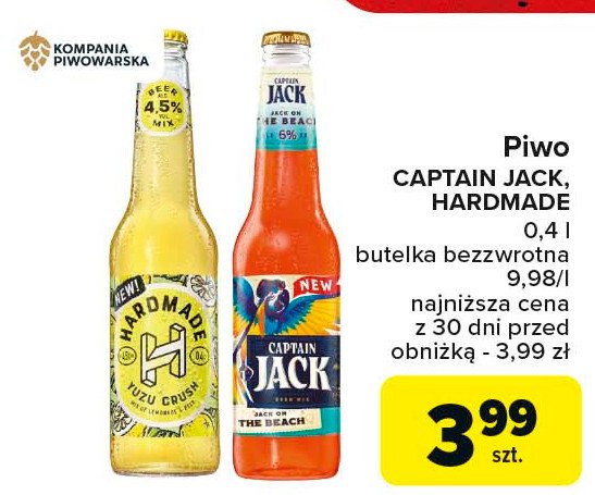 Piwo Captain jack on the beach promocja w Carrefour Market