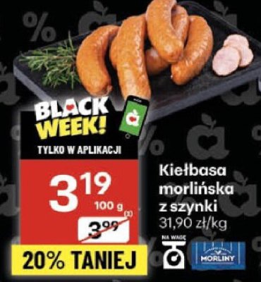 Kiełbasa morlińska z szynki promocja w Delikatesy Centrum