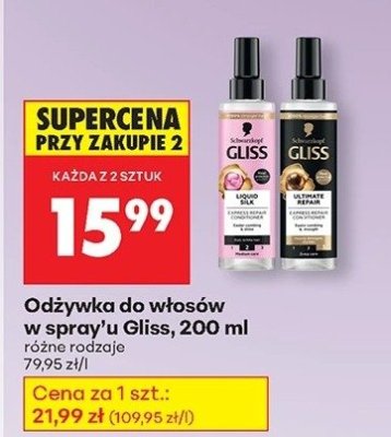Odżywka do włosów w sprayu 200 ml różne rodzaje promocja w Biedronka