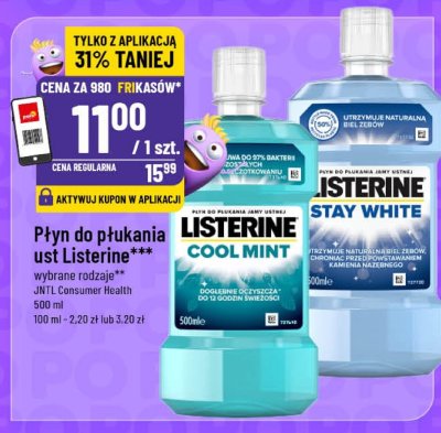 Płyn do płukania ust Listerine wybrane rodzaje promocja w POLOmarket