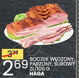 Boczek wędzony, parzona, surowy Haga promocja w Wafelek