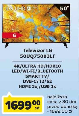 Telewizor 50'' 50up75003lf promocja