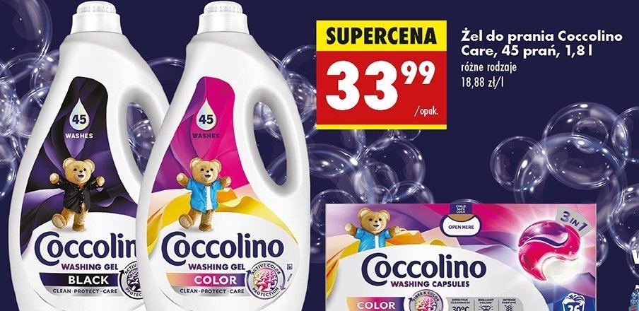 Żel do prania color Coccolino care promocja w Biedronka