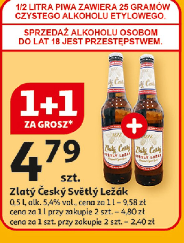 Piwo Zlaty cesky svetly lezak promocja