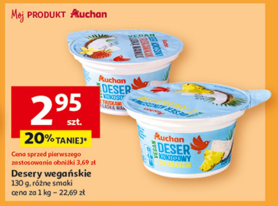 Deser kokosowy z ananasem Auchan promocja