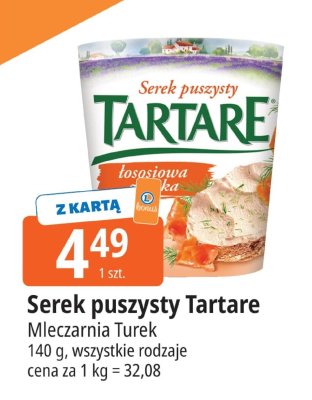 Serek puszysty Tartare łososiowa Mleczarnia Turek promocja w Leclerc