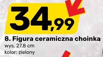 Figura ceramiczna choinka promocja w Bricomarche