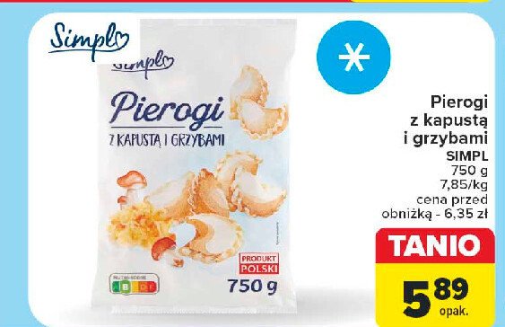 Pierogi z kapusta i grzybami Simpl promocja