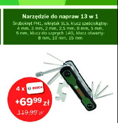 Narzędzie wielofunkcyjne 13w1 Bosch promocja