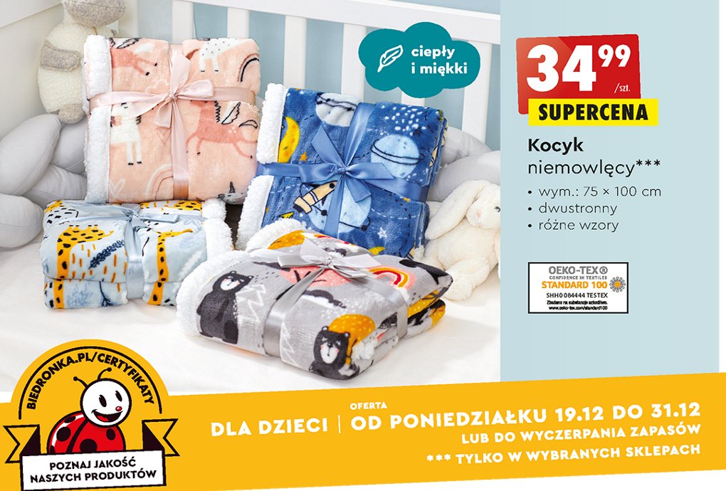 Kocyk niemowlęcy promocja w Woolworth